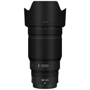 Imagem de Adesivo de lente de câmera para Nikon Z 50 mm F1.2S Película protetora de vinil decalque skin para 50 1.2 (Armor Fiber Black)