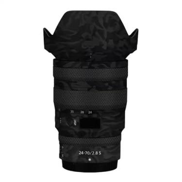 Imagem de Adesivo de câmera antiarranhões com tampa de lente para Nikon z 24-70 mm F2.8S Película protetora decalque protetor corporal 24-70 2,8 (contorno preto brilhante)