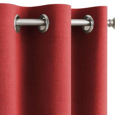 Imagem de Cortina Rústica Natural De Linho Texturizado 3,00m x 1,60m Para Sala E