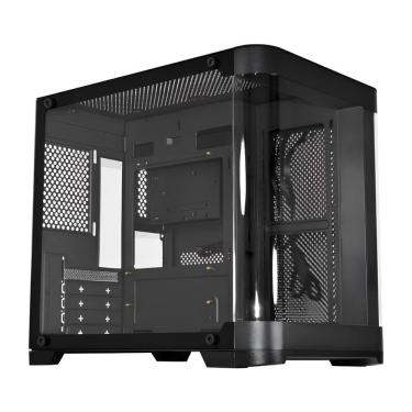 Imagem de Gabinete Gamer Aquário K-Mex Curva Micro CG-01AG - Vidro Temperado - M-ATX - Preto - CG01AGRH001CB0X