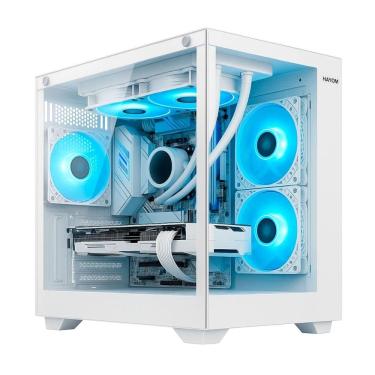 Imagem de Gabinete Gamer Aquário Hayom GB1791 - Vidro Temperado - Incluso 4 Coolers 120mm - Micro ATX - Branco