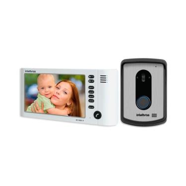 Imagem de Kit Videoporteiro Intelbras Iv 7010 Hf Branco Interfone Com Câmera