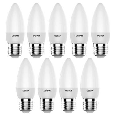 Imagem de 9 Lâmpadas Led Vela Fosca 2700k 260lm E27 Ledvance 7019477