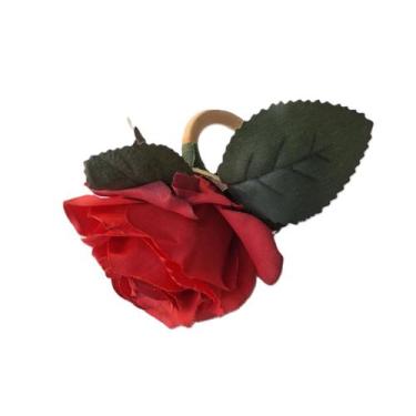 Imagem de Porta-Guardanapo tipo Rosa com Argola Cor:Vermelha - Ideias by Sandra