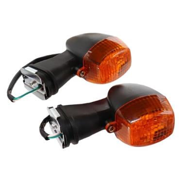 Imagem de QccHieUs 2 peças de luzes de seta para motocicleta, piscas de motocicleta, acessórios de substituição e modificação para Z1000 ZXR250R Z750, Amarelo