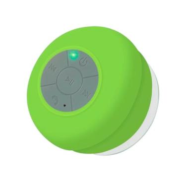 Imagem de Mini Caixa de Som Bluetooth à Prova D'Água - Portátil e Versátil para Uso no Chuveiro, Praia, Carro e Escritório, Reproduz MP3 (Verde)