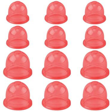 Imagem de 12 Peças Bomba Escorva para Walbro Zama, Lâmpadas Escorva Carburador Peças Substituição Acessórios Bolbo para Motosserra Aparador Soprador Corta-Relva Combustível (Vermelho)