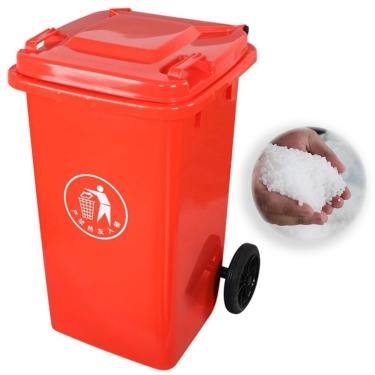 Imagem de Lixeira Externa 100L 120L 240L Com Rodas Lata Lixo Grande Para Serviços Pesados Com Tampa Lata Lixo Comercial Para Varanda Quintal Deck Pátio(Red,140L)