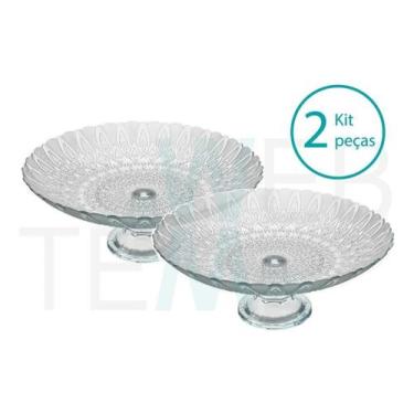 Imagem de Centro de Mesa Vidro Pé Pluma Vitazza - 2 Unidades