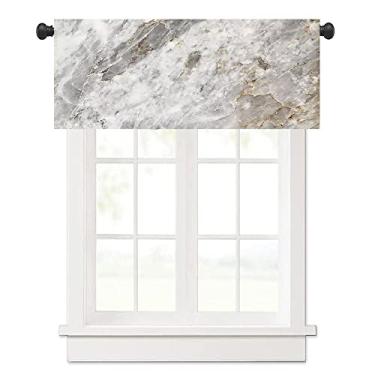 Imagem de Saia de cortina de mármore, textura de mármore, para banheiros com bolsos de mastro, L 132 x C 30 cm