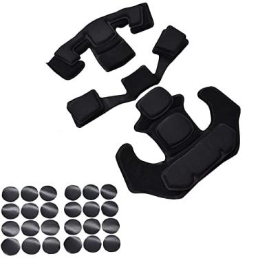 Imagem de Almofadas internas de espuma de memória, forro de capacete, kit de enchimento de capacete tático Airsoft, sistema de forro de capacete, acessórios de almofada protetora servem para capacete de airsoft