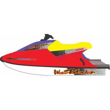 Imagem de Kit Adesivo Yamaha Wave Blaster 95 Cor Azul - Spts