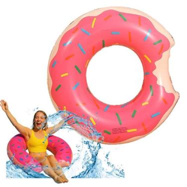 Imagem de Boia Inflável Infantil Rosquinha Rosa 70Cm Snel Home, Rosa, único