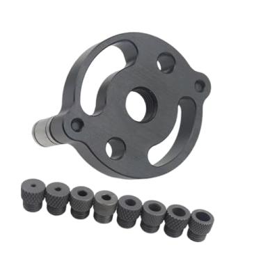 Imagem de Baoblaze Gabarito para furos de bolso em madeira, gabarito para cavilhas verticais, kit localizador de furador e guia de perfuração premium para marcenaria, Preto