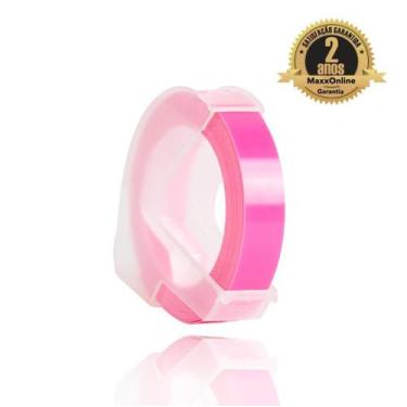 Imagem de Fita Vinílica Compatível Dymo Rotulador Manual 3DPF25 Rosa Fluorescent