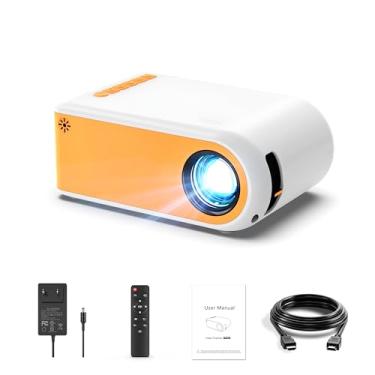 Imagem de Mini projetor para iPhone, projetor com WiFi e Bluetooth, projetor de filmes com porta de entrada HDMI/USB/tipo C, projetor portátil para uso interno e externo