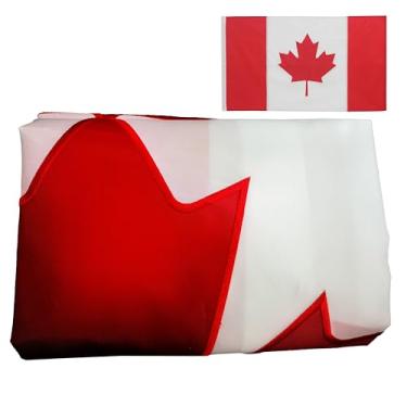 Imagem de FLAGLINK Bandeira do Canadá 9 x 1,5 m - Bandeira canadense com listras costuradas de nylon resistente - Folha de bordo bordada