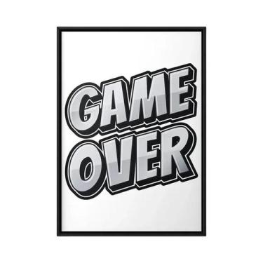 Imagem de Preto Branco Gamepads Headsets Lona Arte Poster Para Sala De Jogos Men