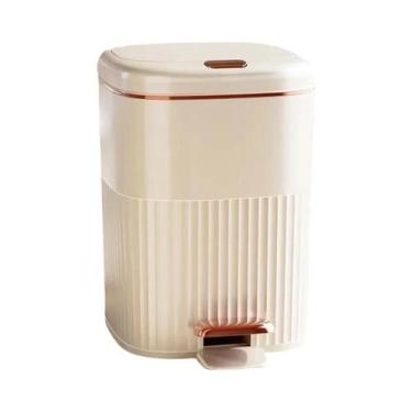 Imagem de Lixeira De Pedal Impermeável De Grande Capacidade Com Tampa Para Banhe