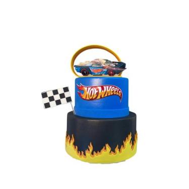 Imagem de Bolo Fake Hotwheels Azul - Catavento Festa dos Sonhos