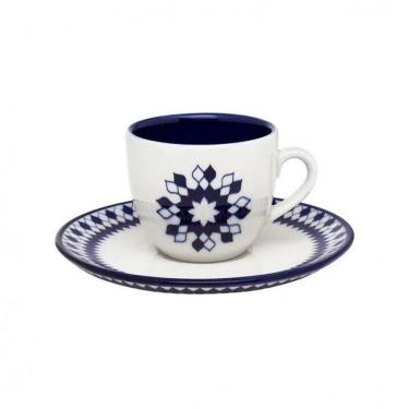 Imagem de Kit 6 Xícaras Com Pires Coup Chess Oxford® Porcelana 200ml