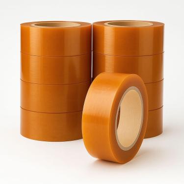 Imagem de Kit Fita Adesiva Larga Durex 1-20 Unidades Laranja 250m Embalagem Fechamento Caixa Resistente