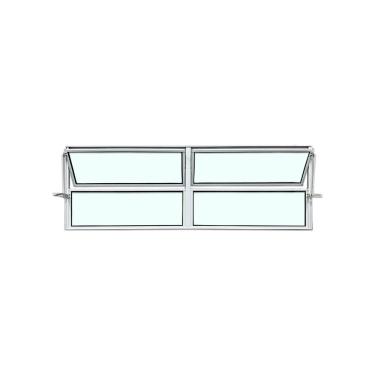 Imagem de Vitro Basculante 2 Seções Branco 40x120 Linha Esmeralda Vidro Liso