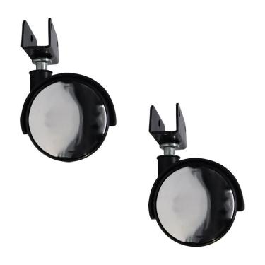 Imagem de Kit 2 Rodízios Com Chapa U Sem Trava Com Face Espelhado