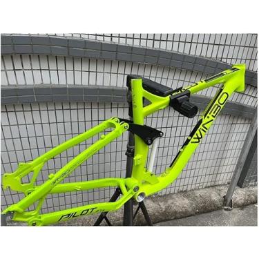 Imagem de Quadro De Suspensão Mtb 26/27.5er Freio A Disco Trail Mountain Bike Quadro De Viagem 120mm Quadro De Bicicleta De Liga De Alumínio Dh/Xc/Am Liberação Rápida 135mm, Yellow, 27.5 * 17''