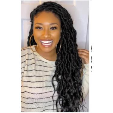 Imagem de Cabelo Boho Goddess Curl preto 60cm 275g - Faux Locs Cherey