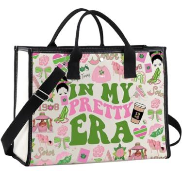Imagem de WCGXKO Bolsa Sorority Merchandise Parafernália Sorority Canvas reutilizável, In My Pre Lt, 5u-2o28-p17h