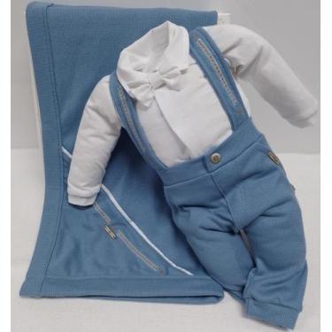 Imagem de Saída Maternidade Luxo Bebê Menino Body Calça Paraiso 17757 - Paraíso,