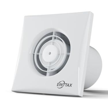 Imagem de EINTTAX Exaustor de banheiro de 10 cm, extrator de ventilação silencioso de 130 m³/h com válvula de retenção, suporte na parede/janela/teto, exaustor de banheiro para cozinha, garagem, escritório