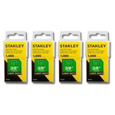 Imagem de 4 Grampos Grampeador 10mm 3/8 Pol Stanley Tapeceiro Marceneiro Pistola