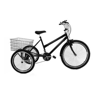 Imagem de Bicicleta Triciclo Luxo Aro 26 Completo Com 21 Marchas