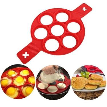 Imagem de Forma De Silicone Para Panquecas ou Ovos Waffle Omeletes Antiaderente 