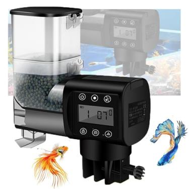 Imagem de Alimentador AutomáTico De Peixes Para AquáRio,Distribuidor automático de ração para peixes de grande capacidade de 250 ml com tempo preciso e rotação de 360°
