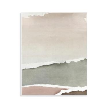 Imagem de Stupell Industries Desenho de arte abstração de placa de parede Torn Whispers por Emma Peal, 14 x 11