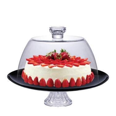 Imagem de Boleira de Vidro com Pé e Tampa G Black - Ruvolo