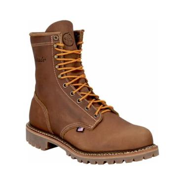 Imagem de Silverado Bota masculina de trabalho com cadarço de 20 cm, Bronzeado, 8.5