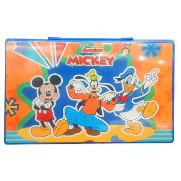 Imagem de Estojo Maleta De Pintura Infantil Turma Mickey 86 Peças Azul - Tend Tudo