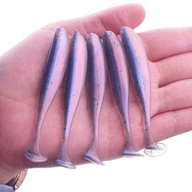 Imagem de ZZTWER 5 cm 7,5 cm 9,5 cm Jigging Wobblers Easy Shiner Iscas de pesca artificiais de duas cores silicone macio equipamento de carpa
