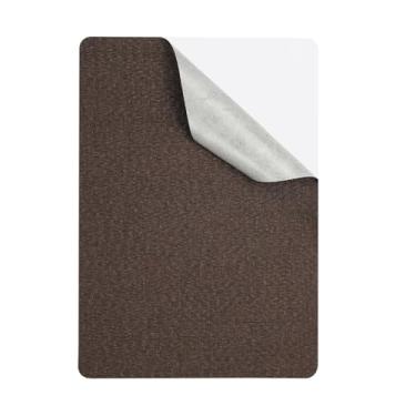 Imagem de PATIKIL Remendos de reparo de linho de 20 x 28 cm, remendo de tecido autoadesivo para sofás, bolsas, móveis, assentos de carro, roupas, tendas, marrom escuro