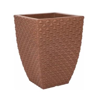 Imagem de Vaso De Planta Polietileno Jardim Bojo Quadrado Diamante Pp (Cinza)