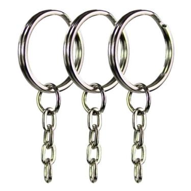 Imagem de Argolas para chaveiro 23mm com correntes 5 elos 1000 unidades - RUSSO 