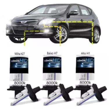 Imagem de Kit Xenon Hyndai I30 09/13 Farol Alto/baixo E Milha 8000k - RayX