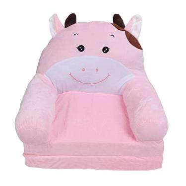 Imagem de Cryfokt Sofá Infantil Dobrável para Leitura, Cochilando e Brincando, sofá de Criança Macia e Respirável Com Almofadas de Espuma Dobrável Tri, Fofo de Desenho Animado, sofá Confortável, (2 Nível)