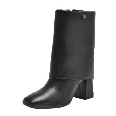 Imagem de Bota Feminina Cano Médio Salto Bloco Elegante Via Marte