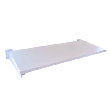 Imagem de Prateleira Para Painel Canaletado MDF Branco Com Suportes 20x90cm