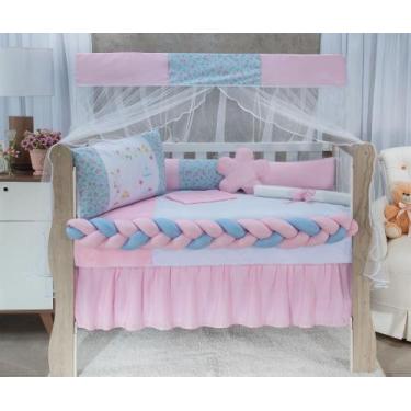 Imagem de Kit Berço Enxoval Bebê Americano Trançado Passarinho Coleção Brisa - 1